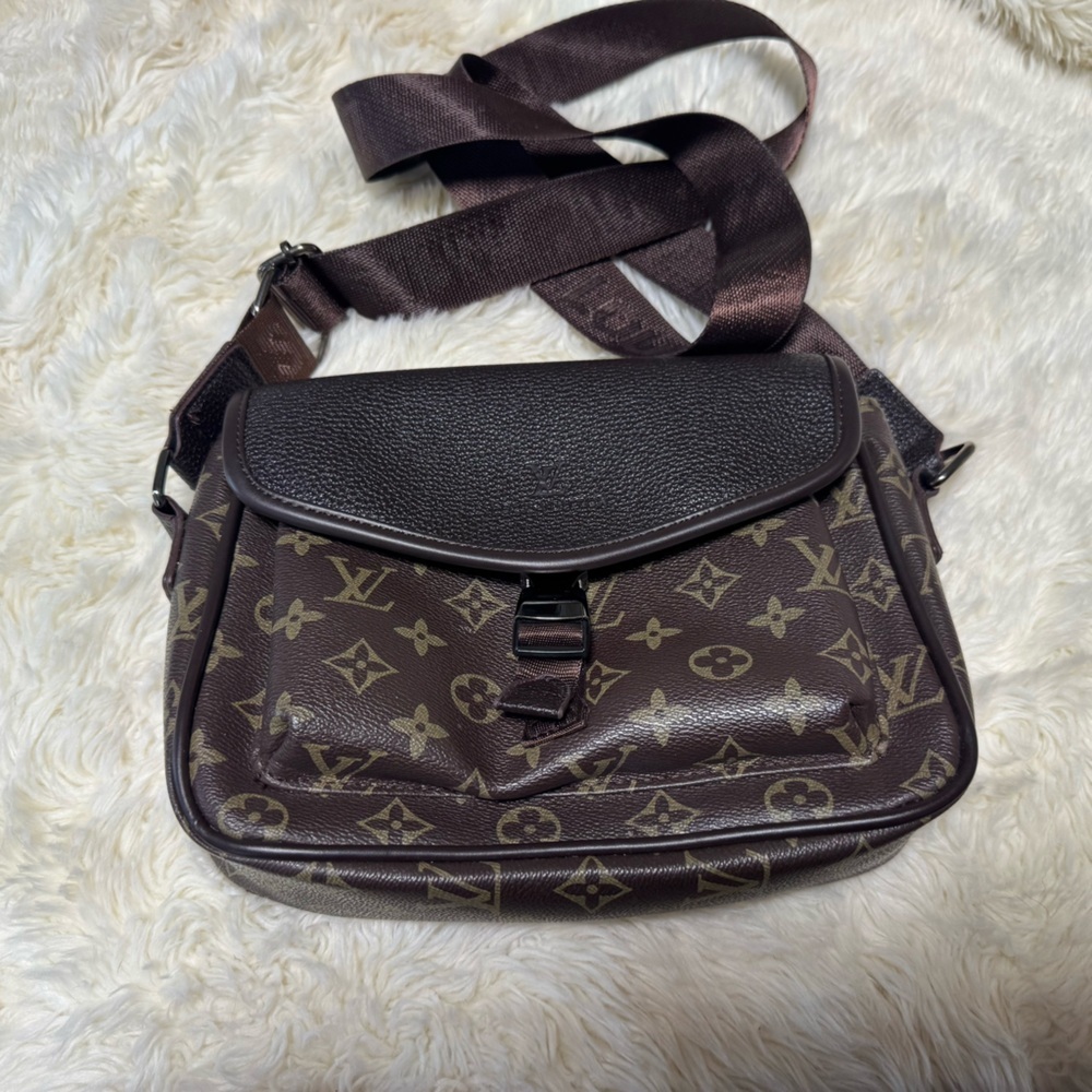 Inspired L*V Brown Monogram Crossbody Bag